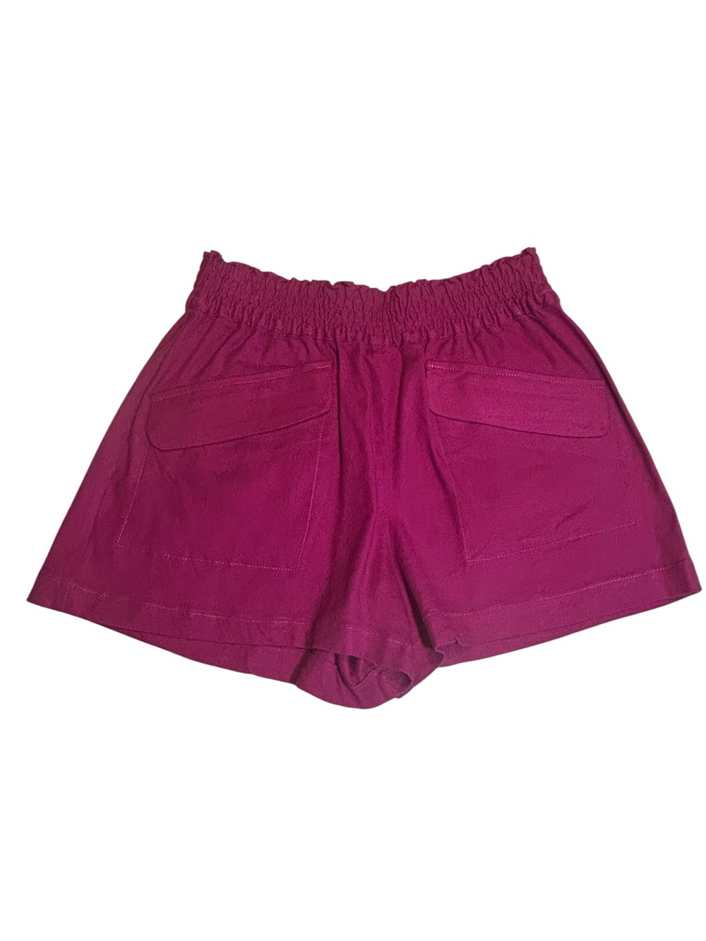 Maeve by Anthropologie Linen Blend Pull-On Shorts Magenta Pink XS Casual Summer